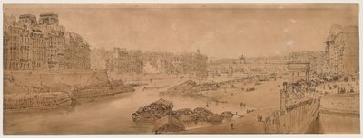 巴黎风景如画的二十景精选：  从玛丽桥眺望城市和卢浮宫 作者 托马斯·吉尔丁