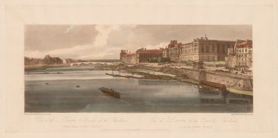 巴黎二十个最美的风景选辑：卢浮宫和大桥，1802年。 作者 托马斯·吉尔丁