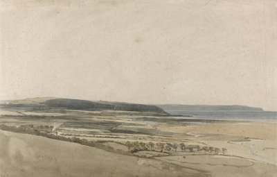 Taw河口，德文郡，约1801年（纸上铅笔水彩） 作者 托马斯·吉尔丁