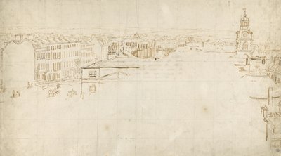 Eidometropolis素描，约1801年（纸上墨水） 作者 托马斯·吉尔丁