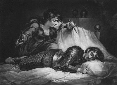 耶利和西西拉--士师记第四章》，1825年。 作者 托马斯·高夫·卢普顿