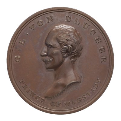 Medal commemorating Wellington and Blücher at Waterloo 作者 托马斯·哈利代（Thomas Halliday）