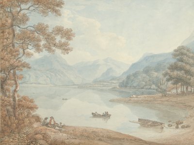 德温特水（Derwent Water）向博罗代尔（坎伯兰）方向的景观 作者 托马斯·赫恩