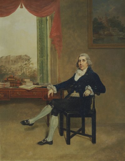 托马斯·格雷厄姆（Thomas Graham）（1748-1843）Balgowan的Lynedoch男爵，约1790年（布面油画） 作者 托马斯·希基