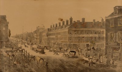 1836 年，纽约百老汇（展示韦伯的灯饰商店） 作者 托马斯霍纳
