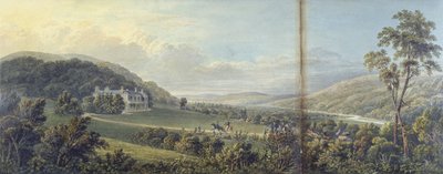 莱奥拉全景（卡片上的水彩画） 作者 Thomas Hornor