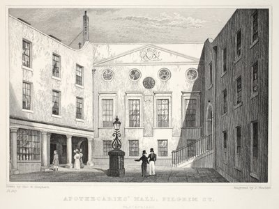药房大厅，来自伦敦及其位于十九世纪酒吧的环境。 Jones und Co.，1827-1829 作者 托马斯·霍斯默牧羊人