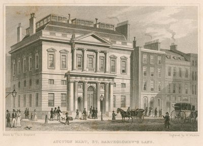 拍卖市场，St Bartholomew&39;s Lane，伦敦 作者 托马斯·霍斯默牧羊人
