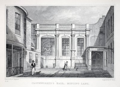 Clothworker&39;s Hall，Mincing Lane，来自&39;伦敦及其位于十九世纪的环境&39;酒吧。 Jones und Co.，1827-1829 作者 托马斯·霍斯默牧羊人