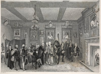 议会厅，Vintner&39;s Hall，来自“伦敦室内设计及其服装和仪式”酒吧。 Joseph Mead，伦敦，c.1843（钢版画） 作者 托马斯·霍斯默牧羊人