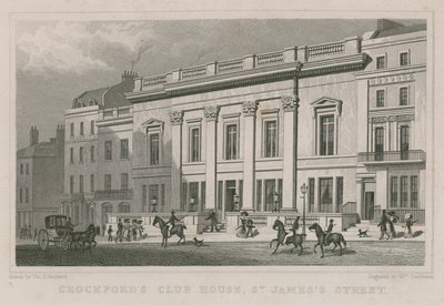 Crockford俱乐部会所，St James&39;s Street，伦敦 作者 托马斯·霍斯默牧羊人