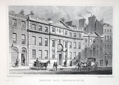 Draker&39;s Hall，Throgmorton Street，来自&39;伦敦及其位于十九世纪的环境&39;酒吧。 Jones und Co.，1827-1829 作者 托马斯·霍斯默牧羊人