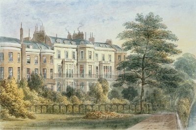 1851年，罗伯特皮尔爵士的房子在Privy Garden（1788-1850） 作者 托马斯·霍斯默牧羊人