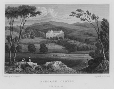 Fingask Castle, Perthshire (engraving) 作者 托马斯·霍斯默牧羊人