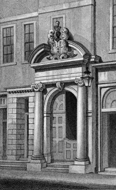 Basinghall Street的Girdlers&39;Hall，由J. Greig制作的印刷品，c。 1829年至1831年 作者 托马斯·霍斯默牧羊人