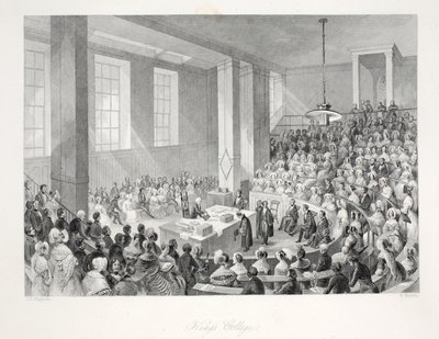 国王学院，来自&39;伦敦室内设计及其服装和仪式&39;酒吧。 Joseph Mead，伦敦，c.1843（钢版画） 作者 托马斯·霍斯默牧羊人