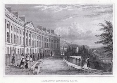 Lansdown Crescent，巴斯（雕刻） 作者 托马斯·霍斯默牧羊人
