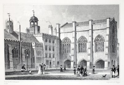 林肯的Inn Hall，Chapel和Chancery Court，来自&39;伦敦及其在十九世纪的环境&39;酒吧。 Jones und Co.，1827-1829 作者 托马斯·霍斯默牧羊人