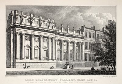 公园巷的Grosevenor勋爵画廊，来自&39;伦敦及其十九世纪的环境&39;酒吧。 Jones und Co.，1827-1829 作者 托马斯·霍斯默牧羊人