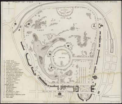 摄政公园地图 作者 Thomas Hosmer Shepherd