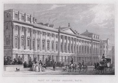 Part of Queen Square, Bath (engraving) 作者 托马斯·霍斯默牧羊人