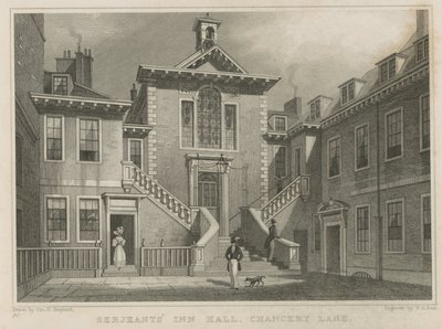 Serjeants&39;Inn Hall，伦敦Chancery Lane 作者 托马斯·霍斯默牧羊人