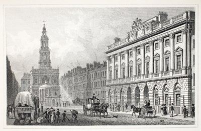 萨默塞特宫（Somerset House），来自&39;伦敦及其十九世纪的环境&39;酒吧。 Jones und Co.，1827-1829 作者 托马斯·霍斯默牧羊人