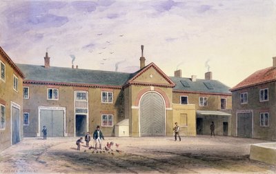 城市绿色庭院，1855年 作者 托马斯·霍斯默牧羊人