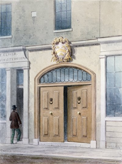 1854年Coachmakers Hall入口 作者 托马斯·霍斯默牧羊人