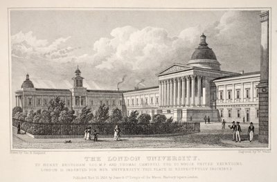 伦敦大学，来自&39;伦敦及其十九世纪的周边&39;酒吧。 Jones und Co.，1827-1829 作者 托马斯·霍斯默牧羊人