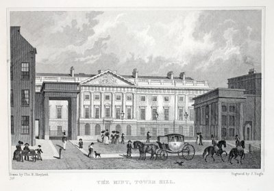 Mont，Tower Hill，来自&39;伦敦及其十九世纪的环境&39;酒吧。 Jones und Co.，1827-1829 作者 托马斯·霍斯默牧羊人