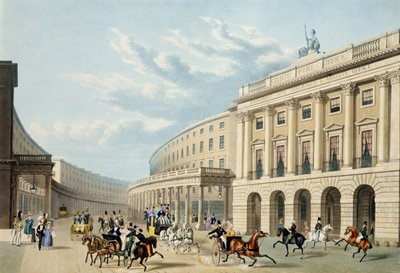 来自皮卡迪利广场的摄政街象限，由Ackermann出版，电话：1835-50（彩色aquatint）（另见105298） 作者 托马斯·霍斯默牧羊人