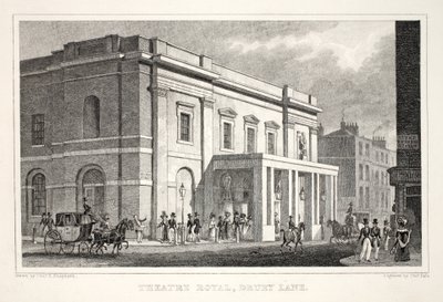 皇家剧院，Drury Lane，来自&39;伦敦及其十九世纪的环境&39;酒吧。 Jones und Co.，1827-1829 作者 托马斯·霍斯默牧羊人