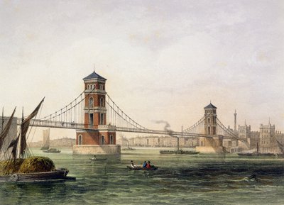 从东方看亨格福德桥，由Jean Jacottet（1806-c.43）1854年刻 作者 托马斯·霍斯默牧羊人