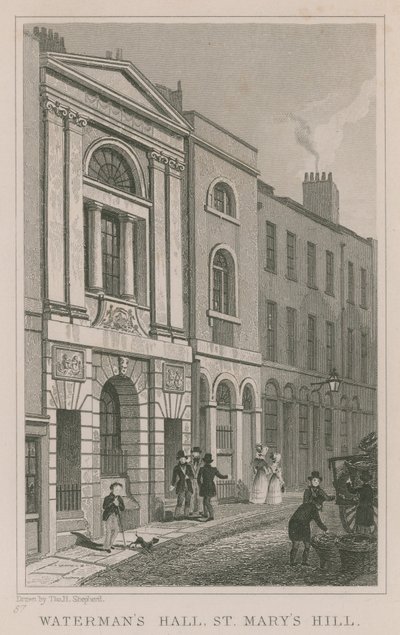 Waterman&39;s Hall，St Mary&39;s Hill，伦敦 作者 托马斯·霍斯默牧羊人