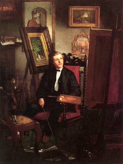 自画像，1870年 作者 托马斯·霍文登