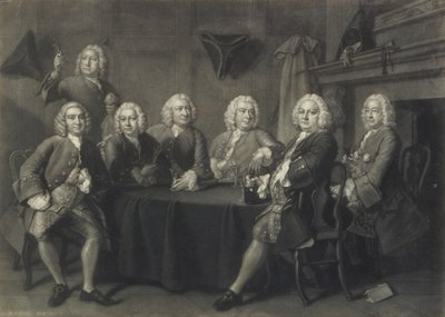 Benn&39;s Aldermen俱乐部，由J. Faber（mezzotint）雕刻 作者 托马斯·哈德森
