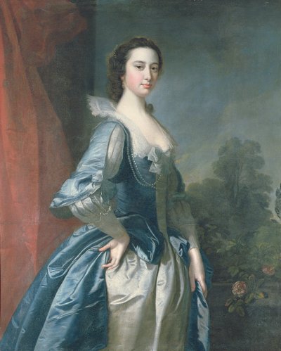 一位女士的画像 作者 Thomas Hudson