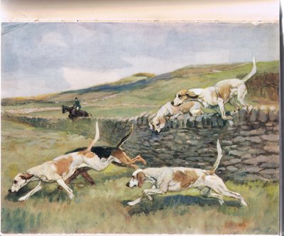 穿过墙，插图来自&39;猎犬&39; 作者 托马斯·伊夫斯特·劳埃德