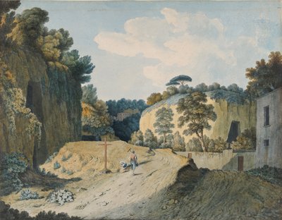 那不勒斯附近峡谷中的道路，1782年。 作者 托马斯·琼斯