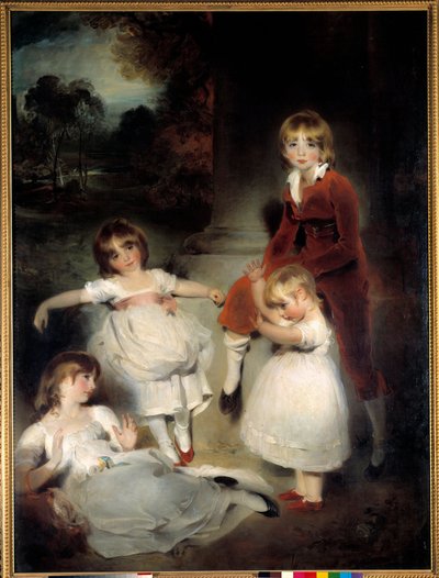 约翰-安格斯坦的孩子托马斯-劳伦斯爵士（1769-1830）的画作，19世纪的太阳。1,95x1,46米。 作者 托马斯·劳伦斯