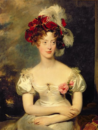 玛丽·卡罗琳·德·波旁（Marie-Caroline de Bourbon，1798-1870年），贝里公爵夫人，约1825年（布面油画） 作者 托马斯·劳伦斯