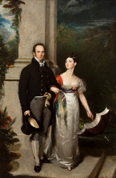 詹姆斯-邓洛普夫妇，约 1825 年（布面油画） 作者 Thomas Lawrence