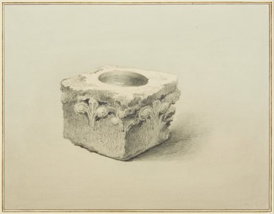 在后街“三个糖面包”下发现的字体（纸上铅笔和水彩） 作者 罗伯汉长老托马斯·李森