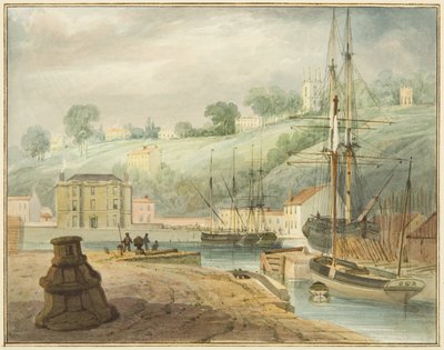 Old Floating Dock，Hotwell Road，朝向克利夫顿和戈尔德尼圆形大厅 作者 罗伯汉长老托马斯·李森