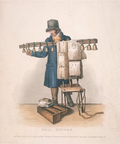 敲钟人和他的钟架，1820年 作者 托马斯·巴斯比勋爵