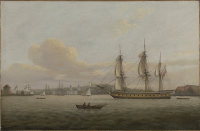 英国皇家海军 "Pomone "号在格林威治附近海域 作者 托马斯·鲁尼