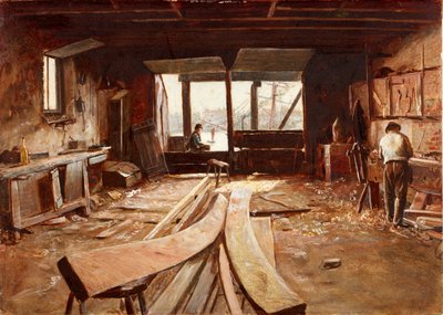 Boatbuilder的工作室（bodycolour） 作者 托马斯·玛丽·马达瓦斯卡·海米