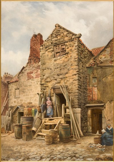 老麻雀厅，Cullercoats（bodycolour，铅笔和wc在纸上） 作者 托马斯·迈尔斯·理查森