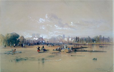 从巴黎皇家花园桥看圣母院》，约1835-1890年 作者 托马斯·迈尔斯·理查森二世